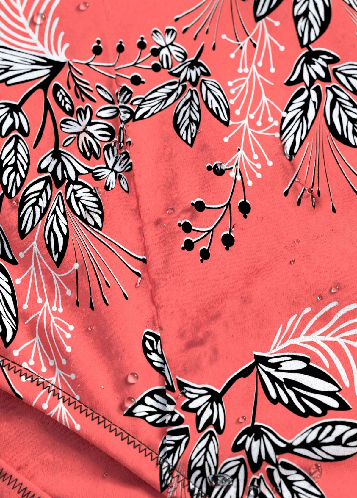 Coral Floral Double Strap Scoop Neck Tankini Set 