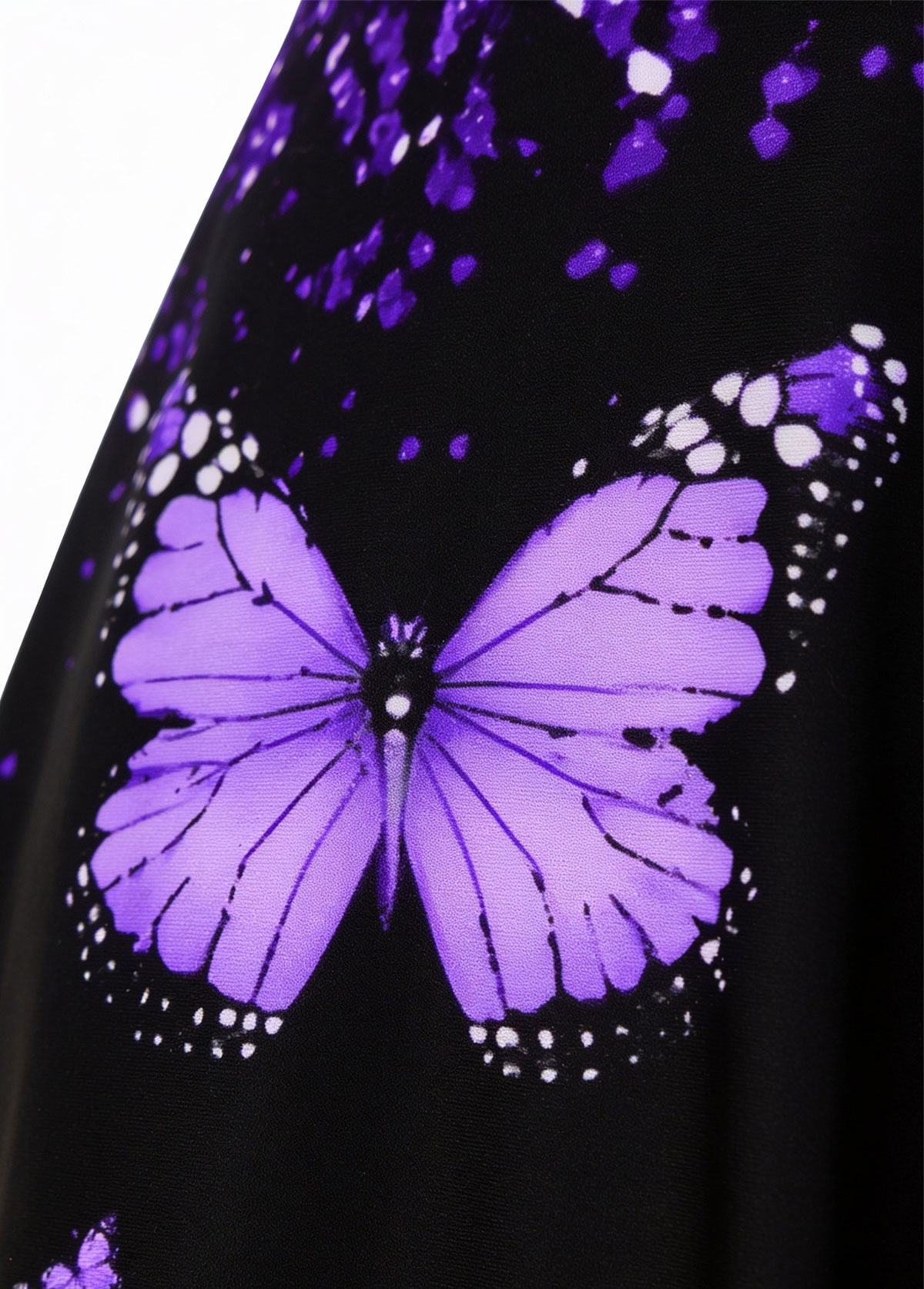 Purple Ombre Butterfly Print Swimdress Set