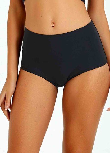 Black High Waist Swim Boyshort Bottom