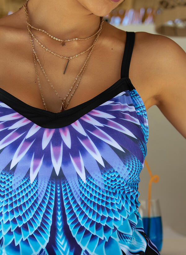 Gradient Strap Fashionable Swimdresses