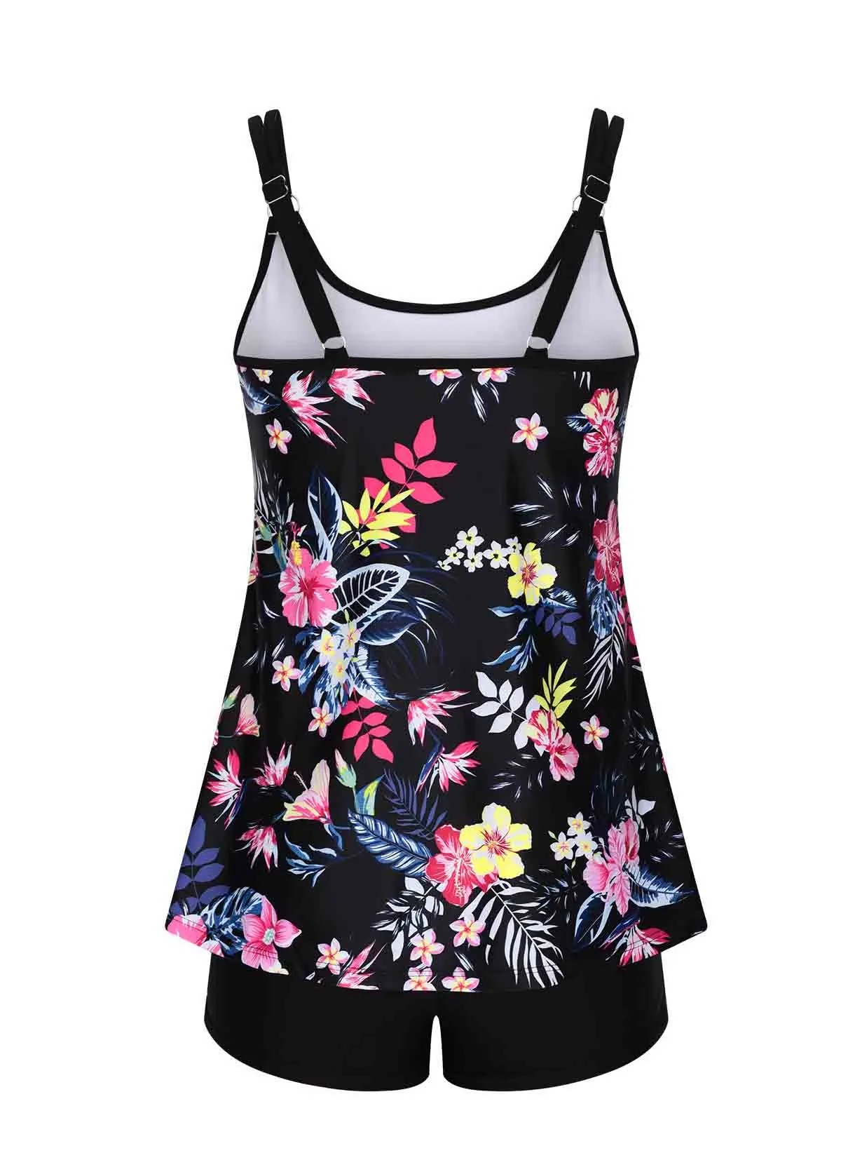 Metal Ring Blackish  Tankini  Set