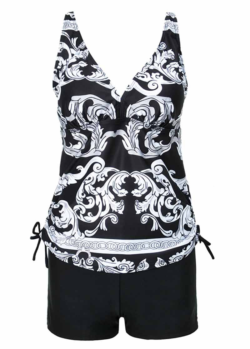 Baroque Printed Tankini Set