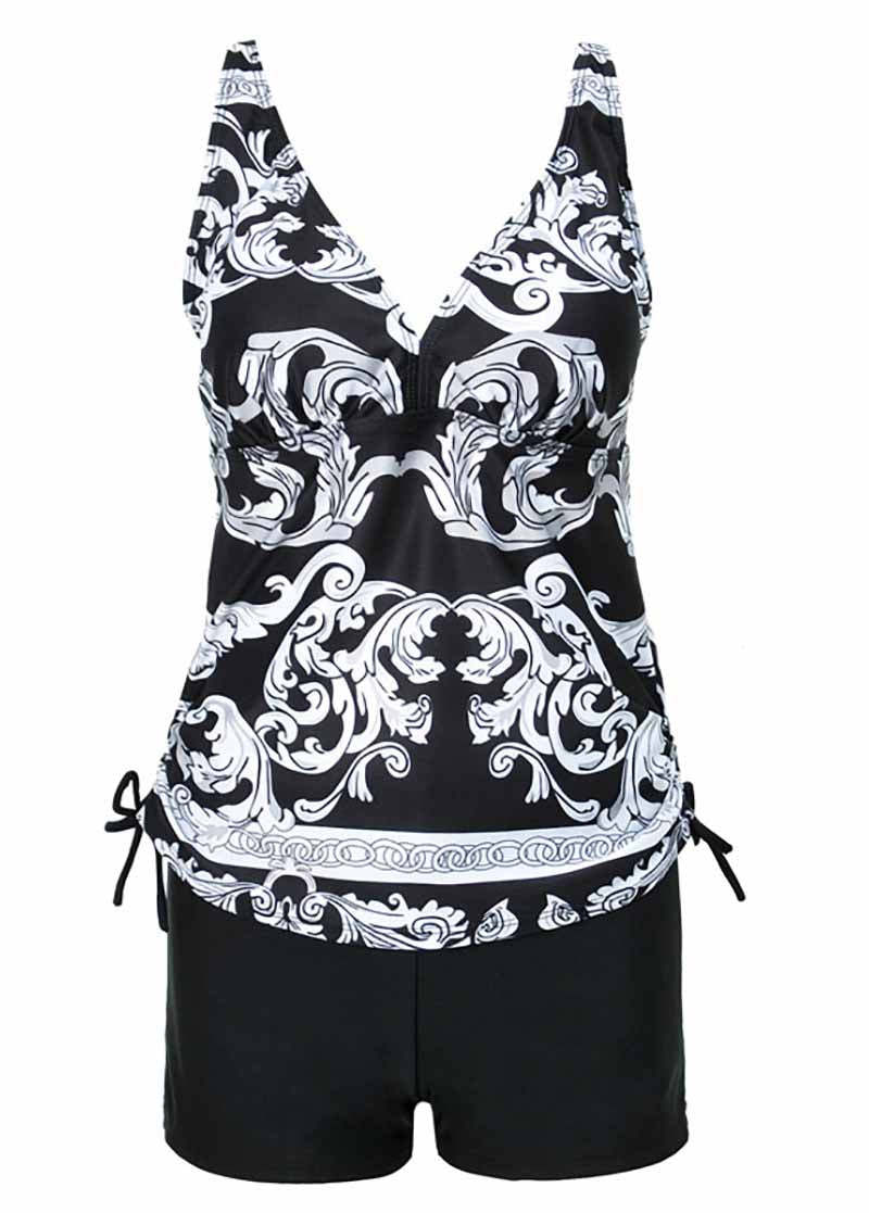 Baroque Printed Tankini Set