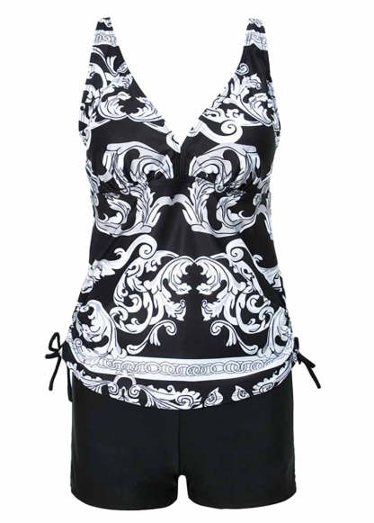 Baroque Printed Tankini Set