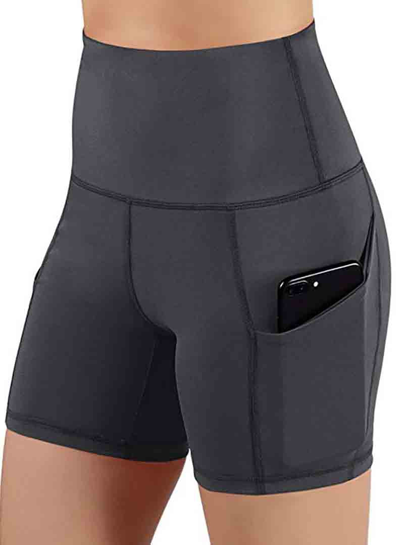 High Waist Swim Shorts With Side Pockets