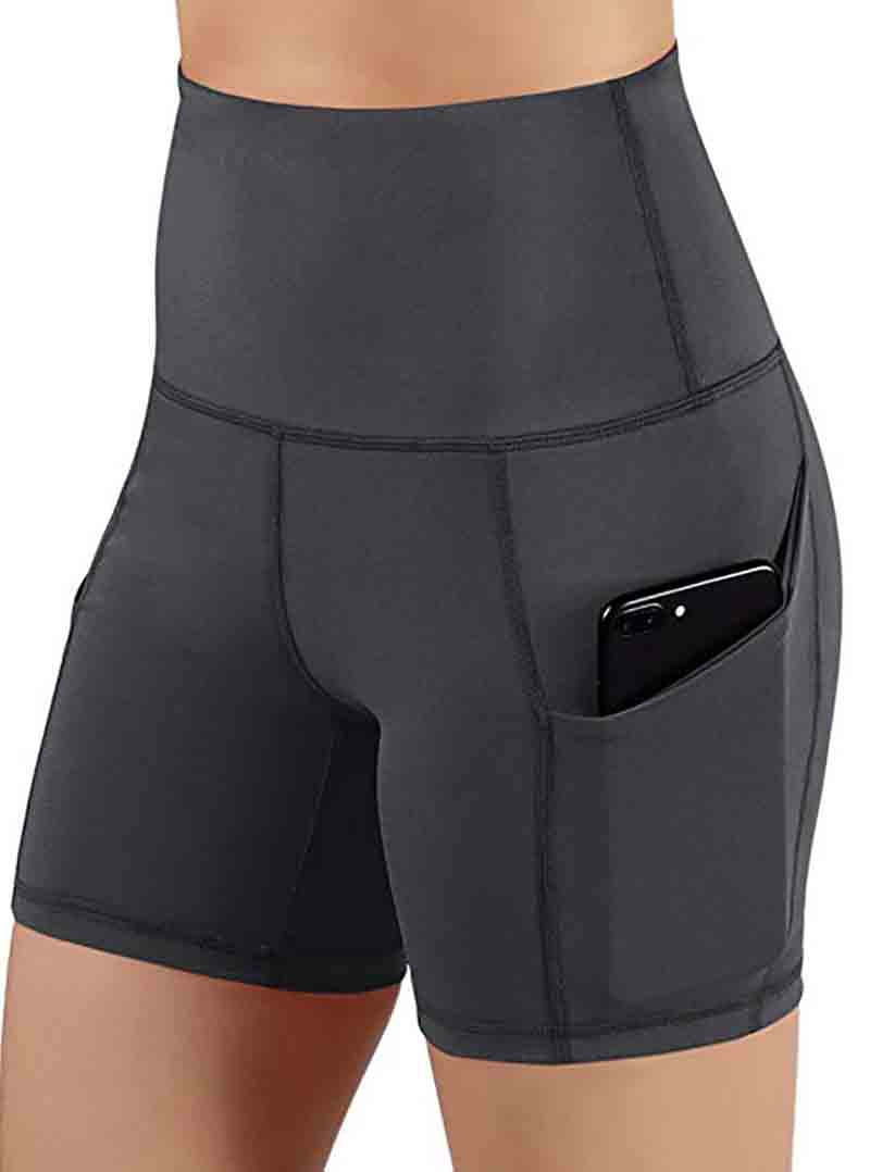 High Waist Swim Shorts With Side Pockets