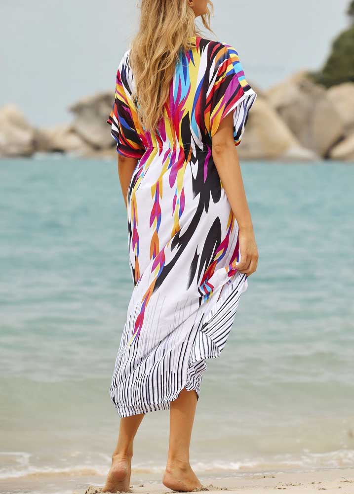Floral  Printed Wrap Cover Up For Beach