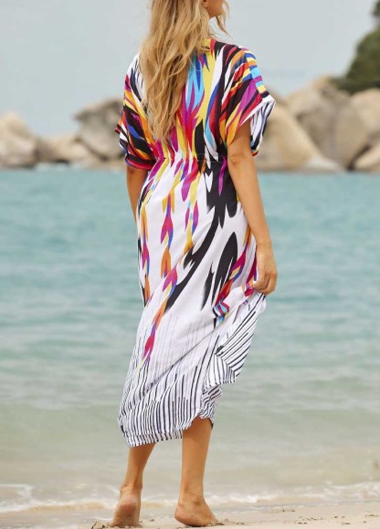 Floral  Printed Wrap Cover Up For Beach