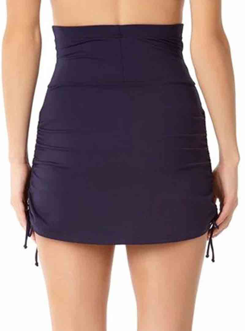 High Waist Side Drawstring Ruched Swim Skirt