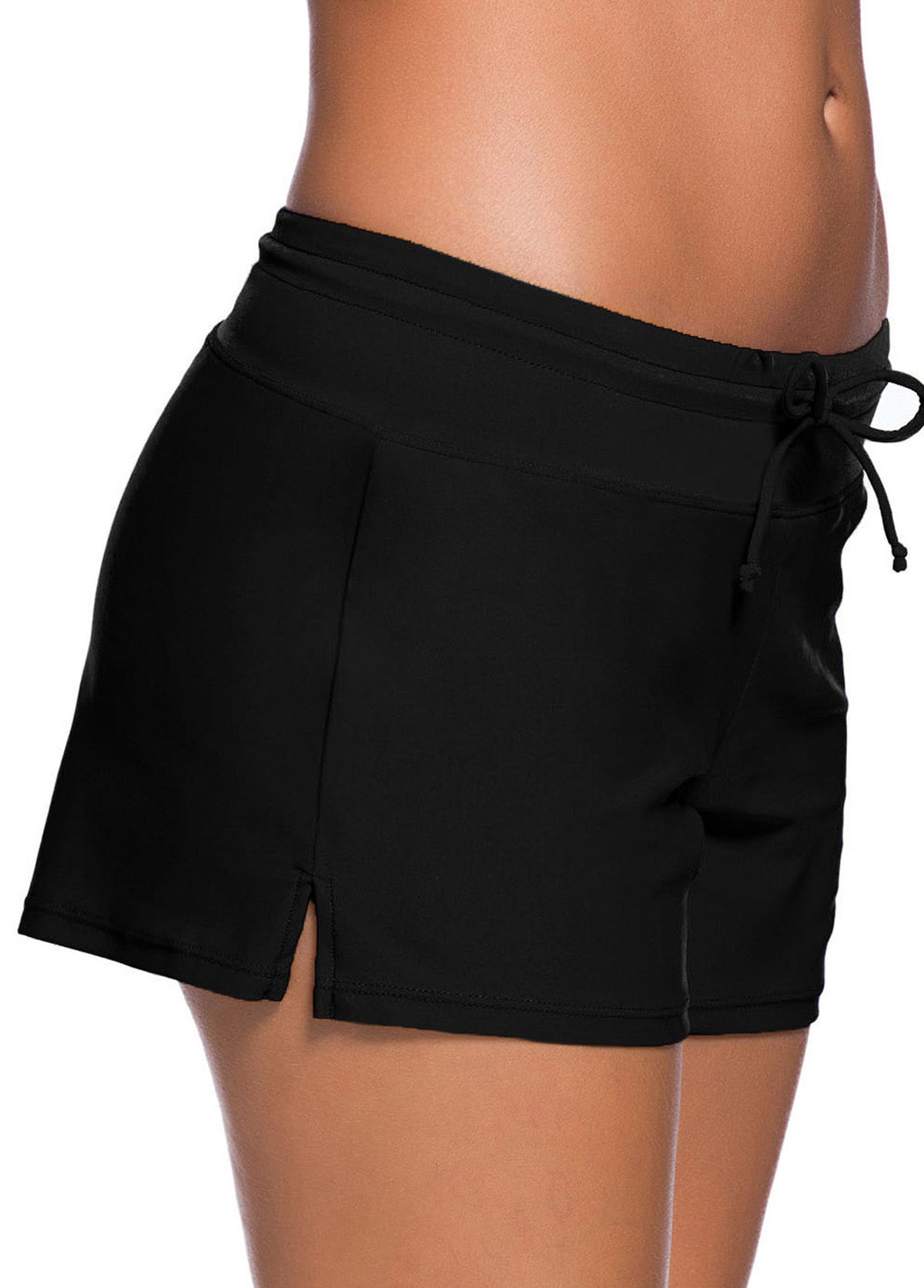 Bowknot Detail Side Slit Swimwear Short