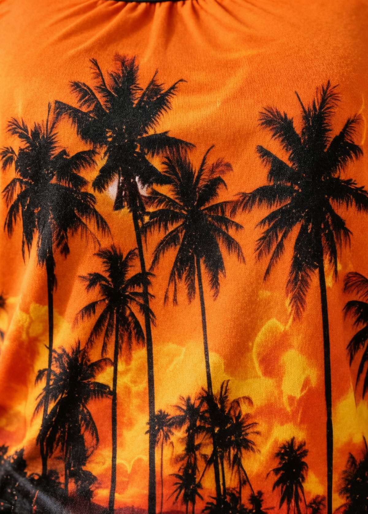 Sunset Palm Tree Print Tankini Set