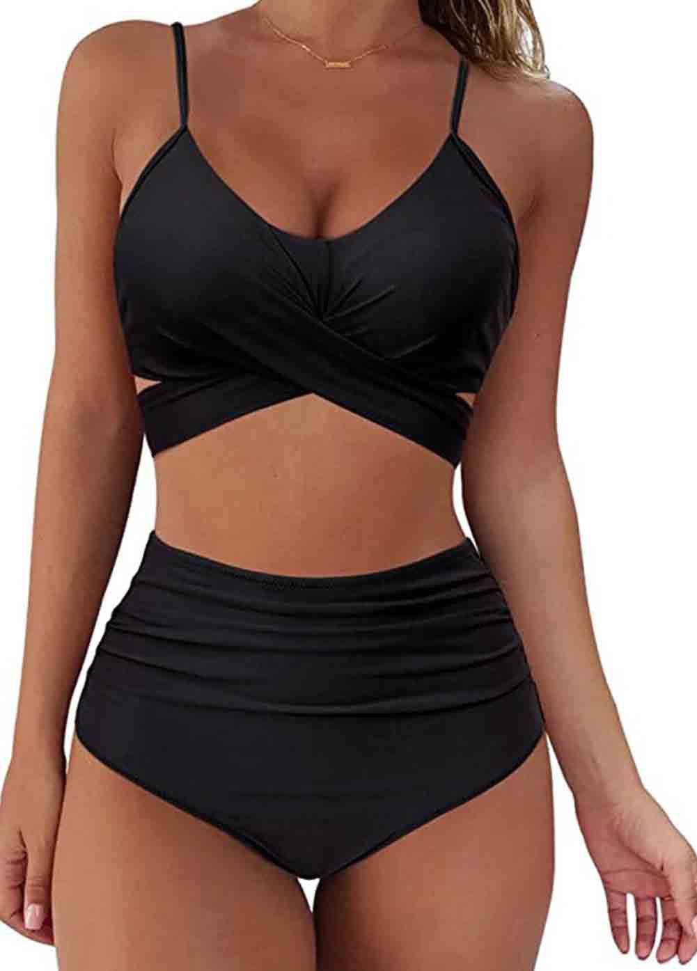 High Waist Bandage Bikini Set