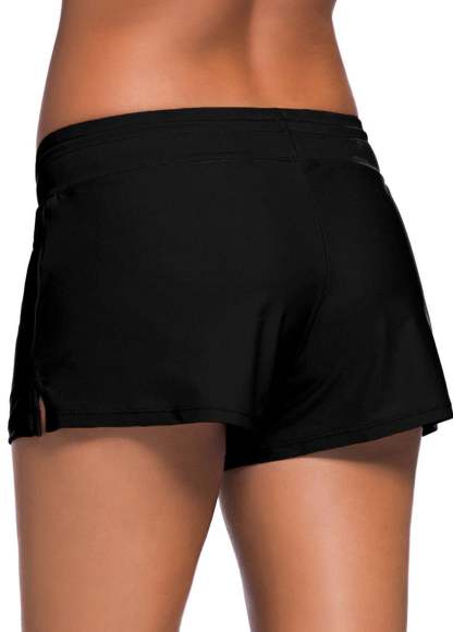 Bowknot Detail Side Slit Swimwear Short