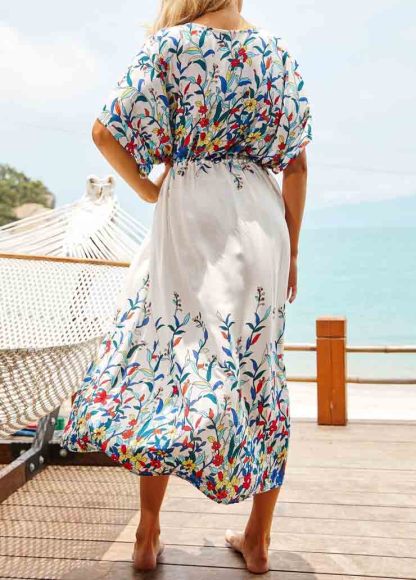 Floral Printed Wrap Cover Up