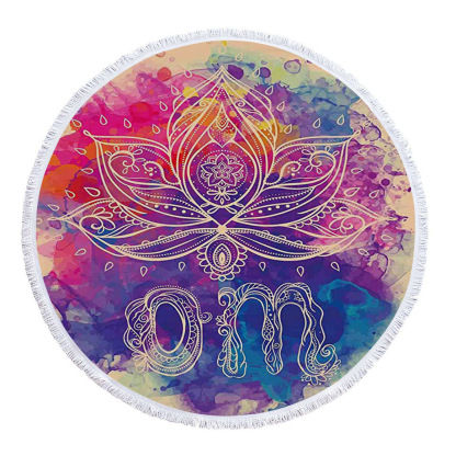  Indian Mandala Large Round Beach Blanket