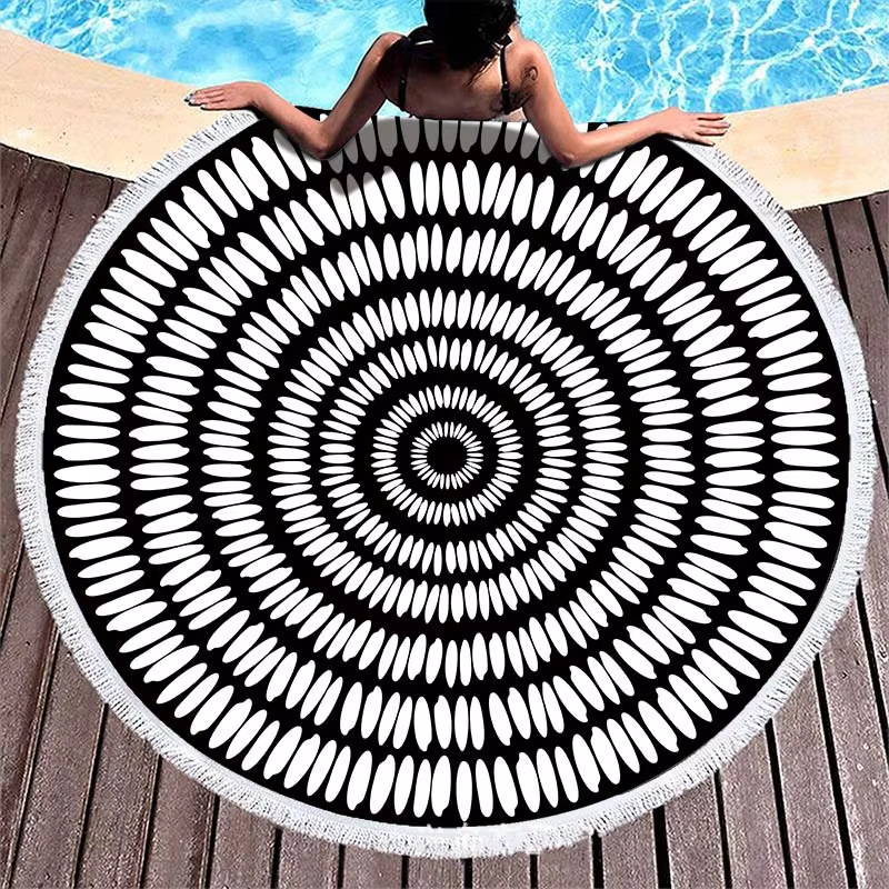  Boho Style   Sand-Proof  Floral Printed Beach  Blanket