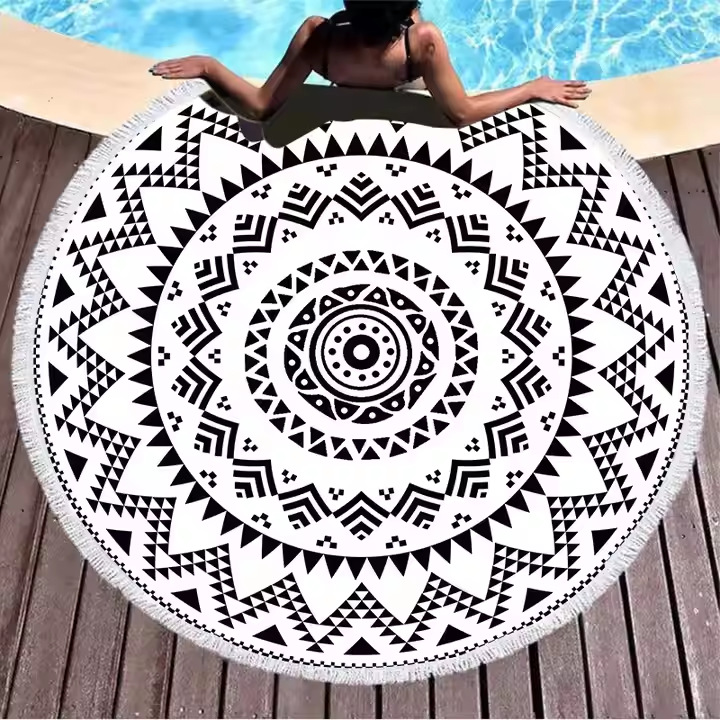  Boho Style   Sand-Proof  Floral Printed Beach  Blanket