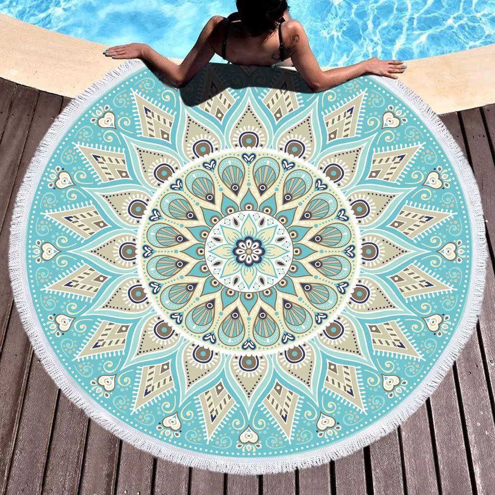 Boho Style Sand-Proof Floral Printed Beach Blanket