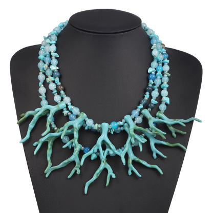 Coral Antler Shaped Necklace