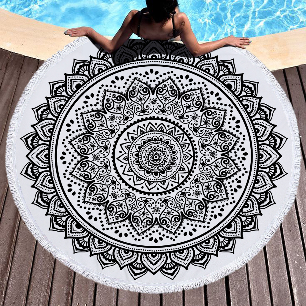 Boho Style Sand-Proof Floral Printed Beach Blanket