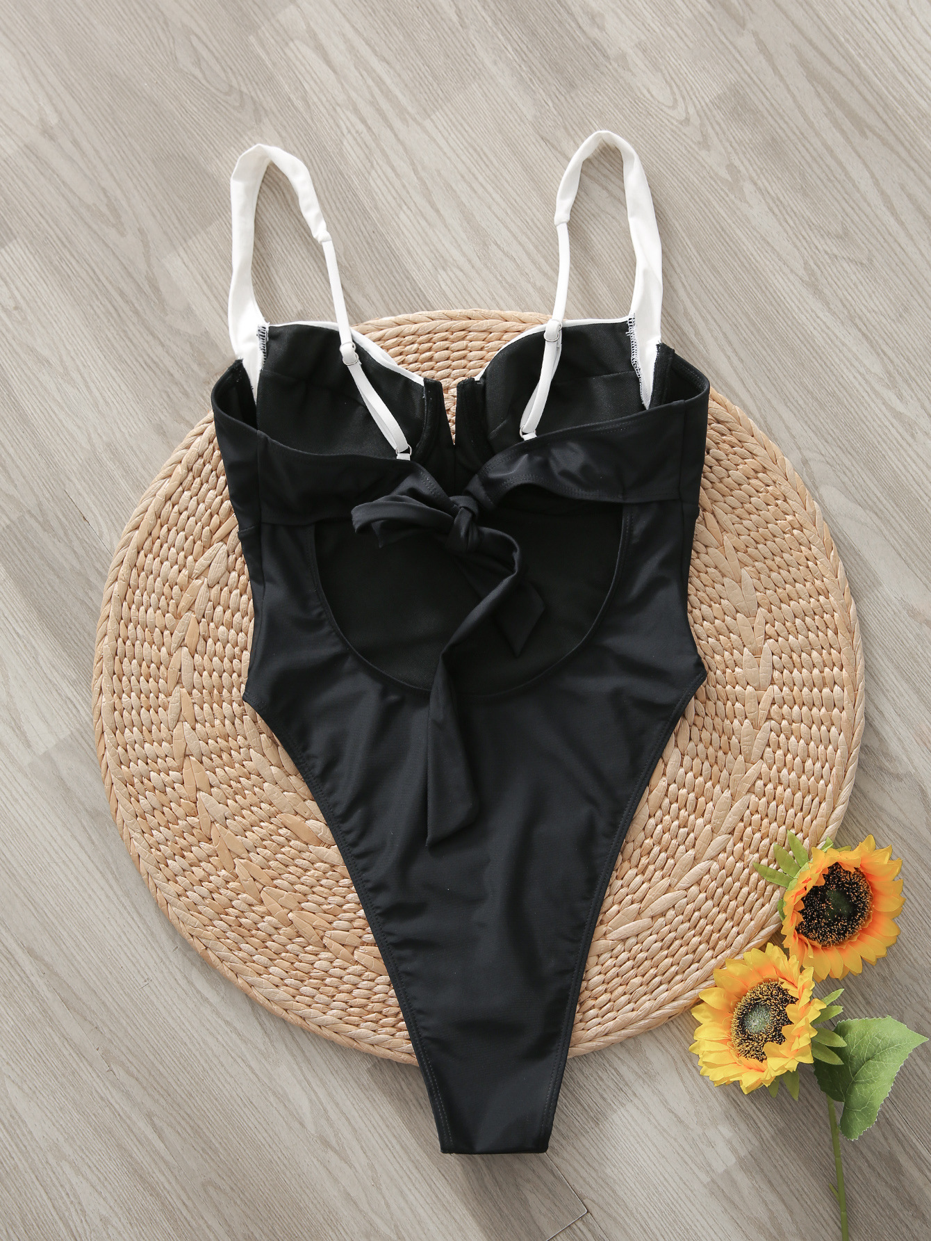 Black One Piece Swimwear
