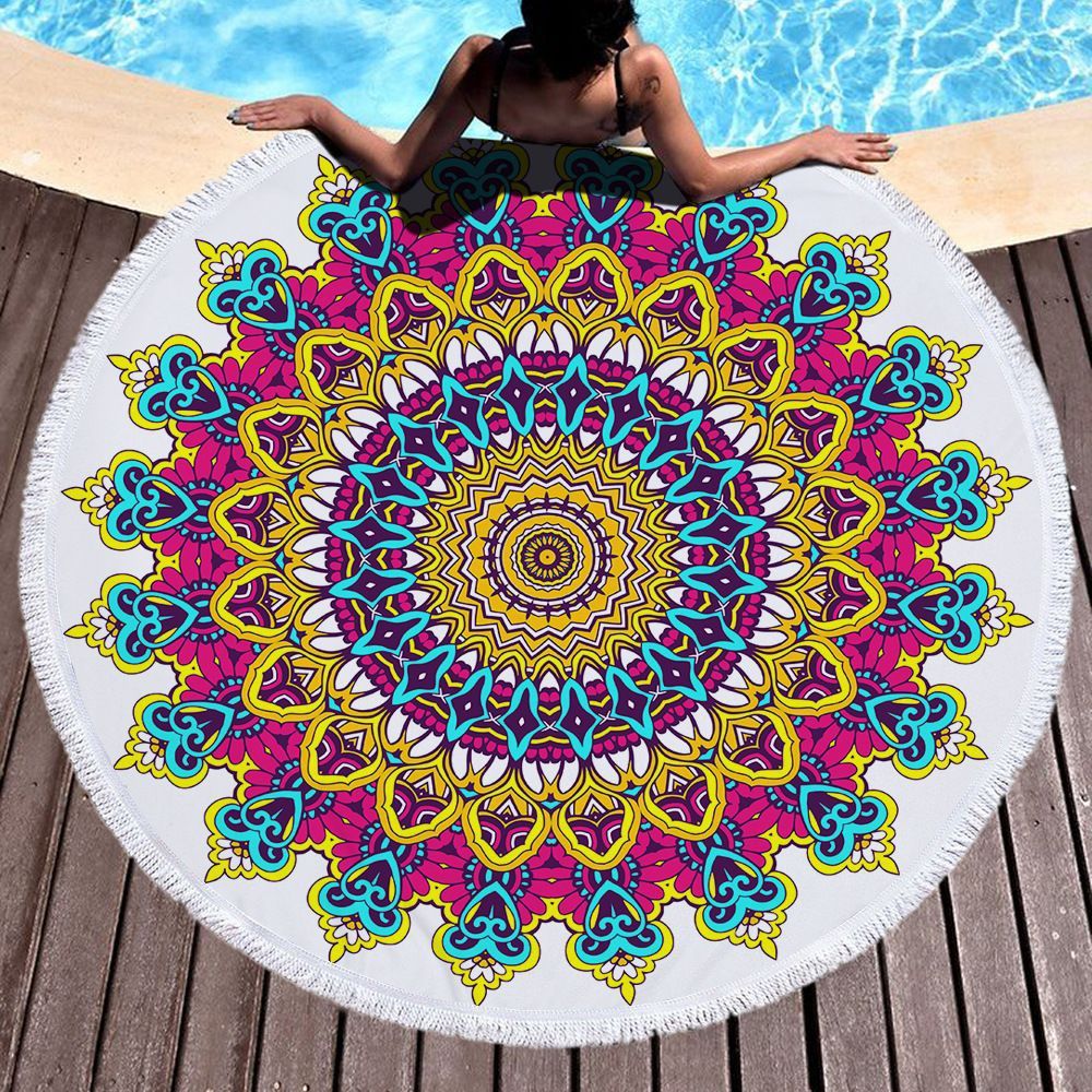 Boho Style Sand-Proof Floral Printed Beach Blanket
