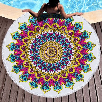  Boho Style   Sand-Proof  Floral Printed Beach  Blanket