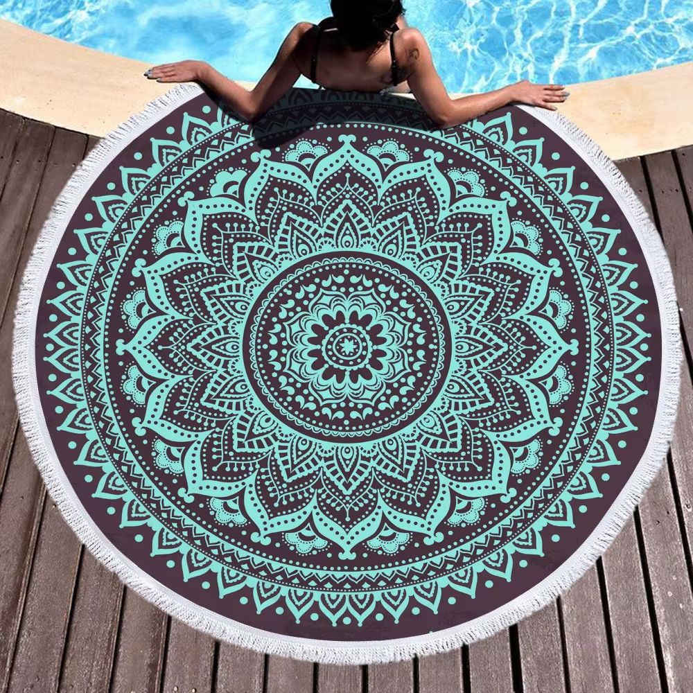  Boho Style   Sand-Proof  Floral Printed Beach  Blanket