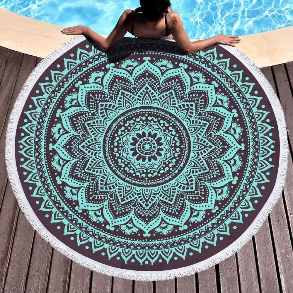 Boho Style Sand-Proof Floral Printed Beach Blanket