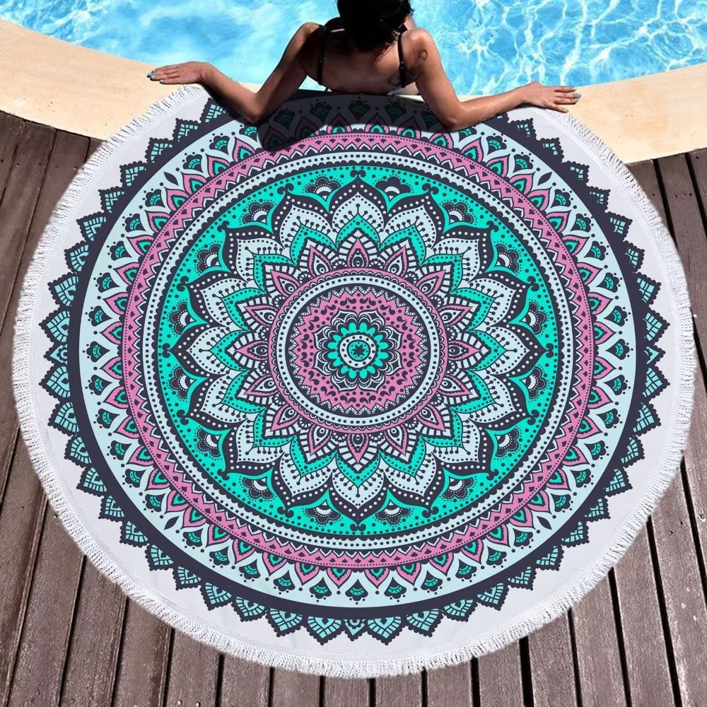 Boho Style Sand-Proof Floral Printed Beach Blanket