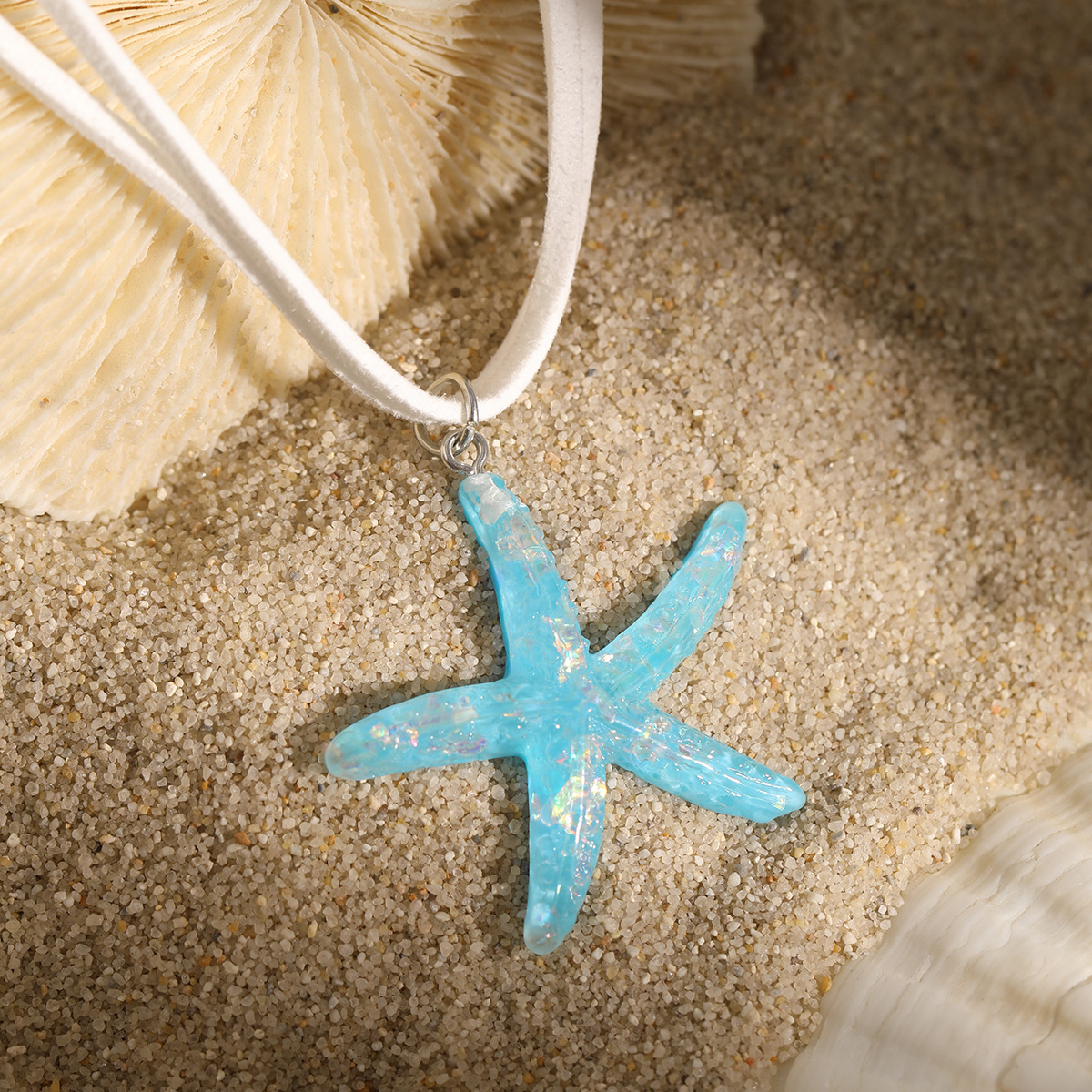 Cute Beach Ocean Pendant Clavicle Chain Seashell Valentine  Starfish Necklace 