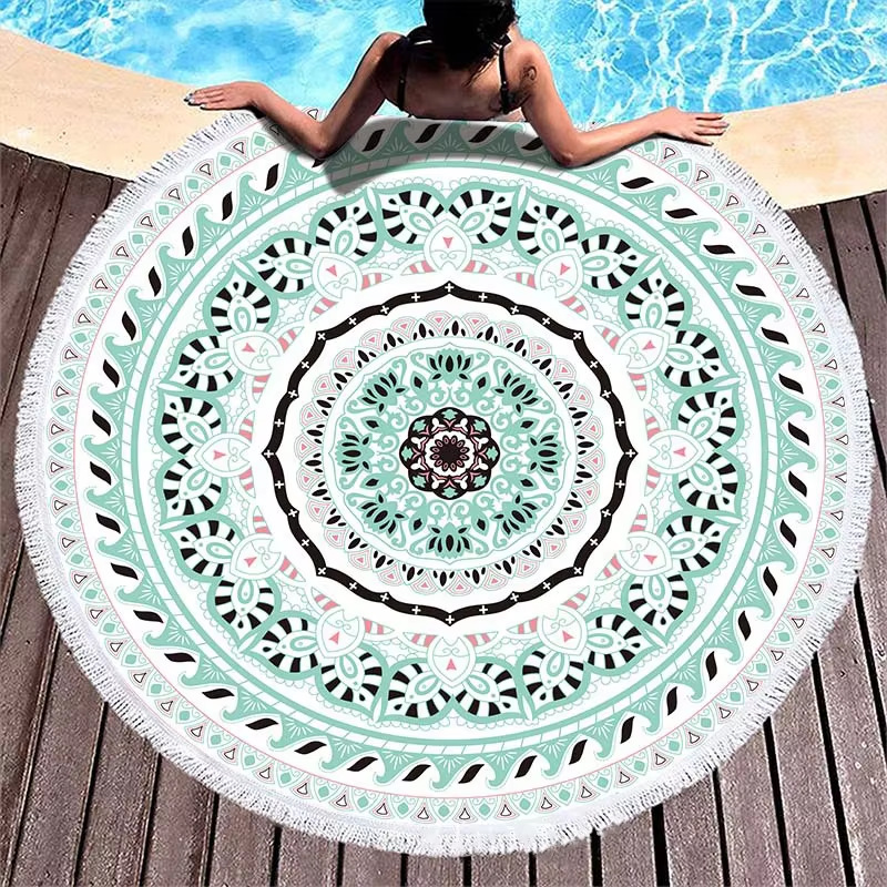  Boho Style   Sand-Proof  Floral Printed Beach  Blanket
