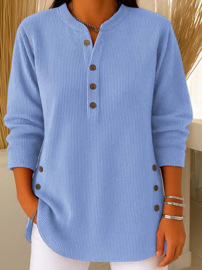 Crew Neck Long Sleeve Knit Pullover Sweatshrit