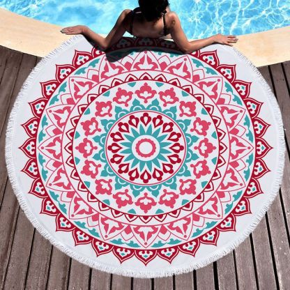  Boho Style   Sand-Proof  Floral Printed Beach  Blanket