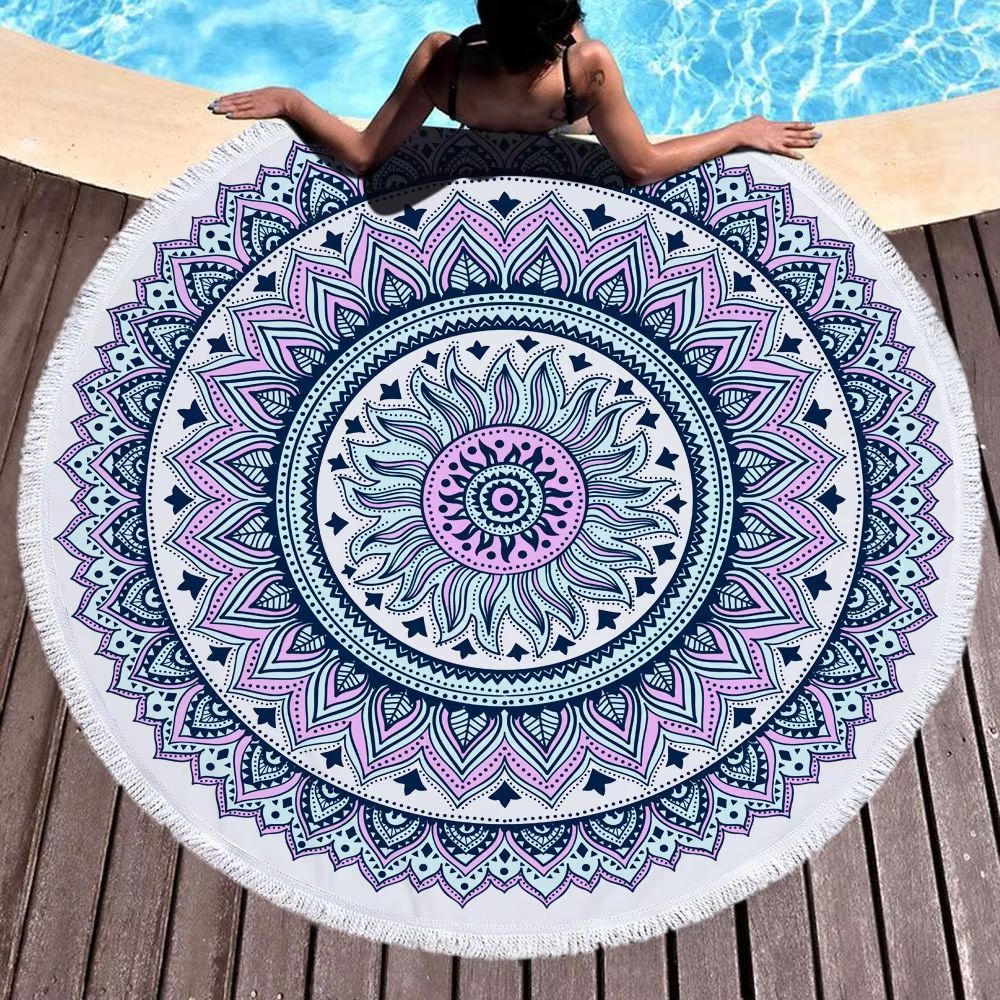 Boho Style Sand-Proof Floral Printed Beach Blanket