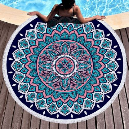  Boho Style   Sand-Proof  Floral Printed Beach  Blanket