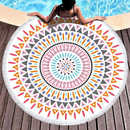  Boho Style   Sand-Proof  Floral Printed Beach  Blanket