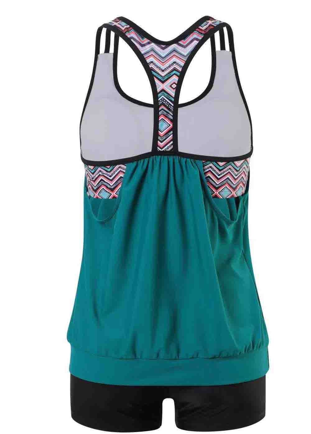 Solid Color Tankini Set