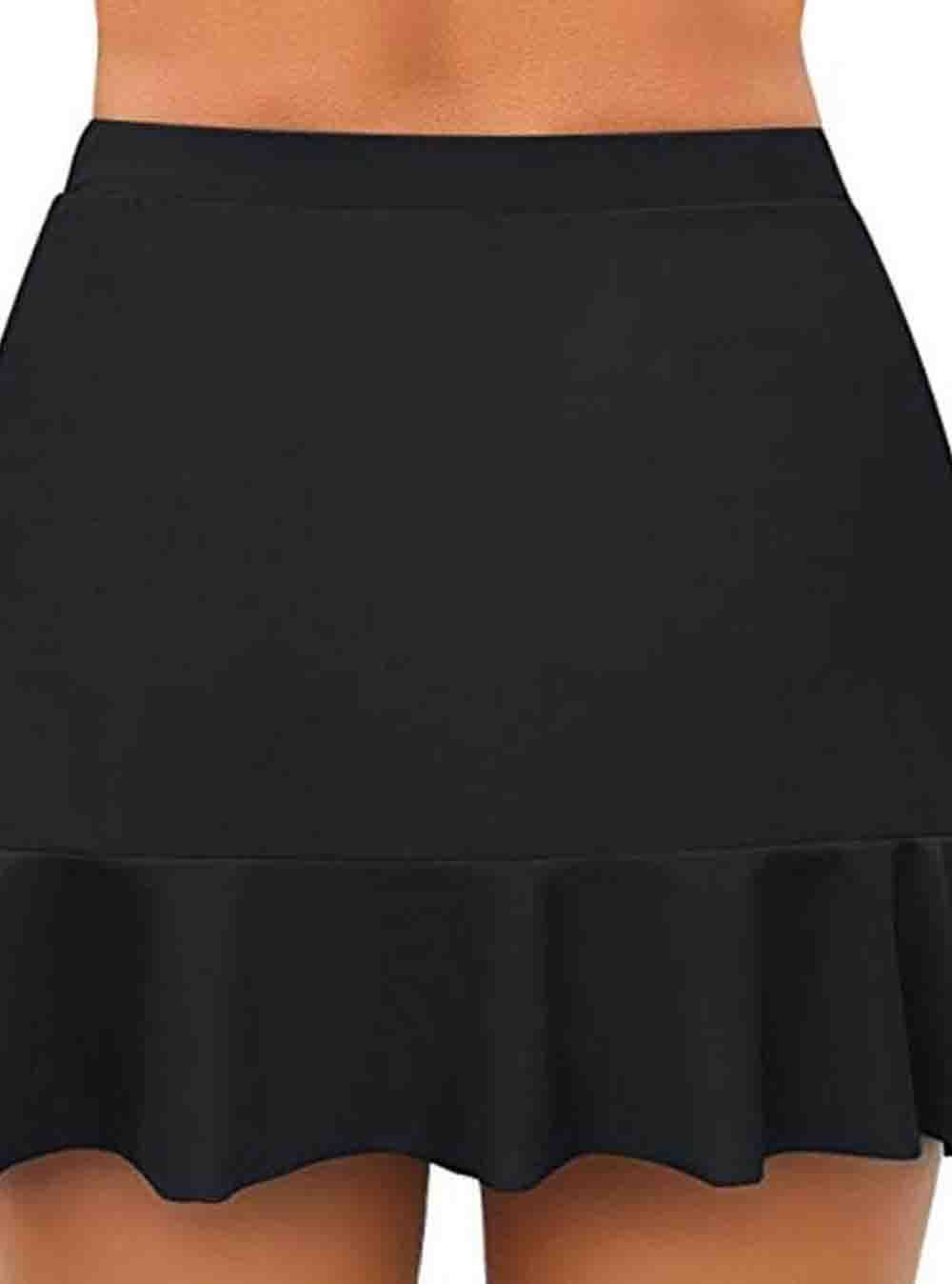 Ruffle Swim Skirt With Built‑in Shorts