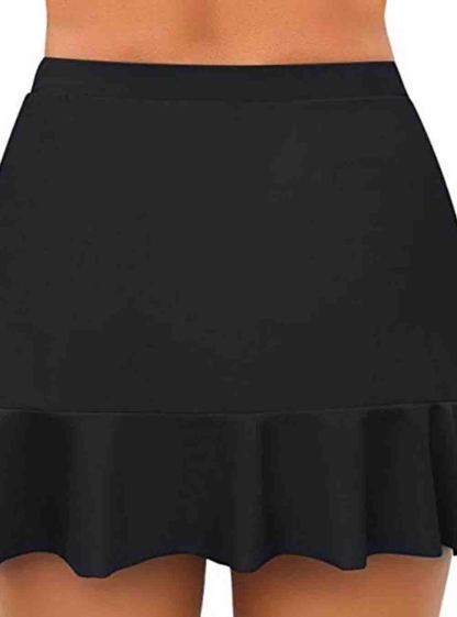 Ruffle Swim Skirt With Built‑in Shorts