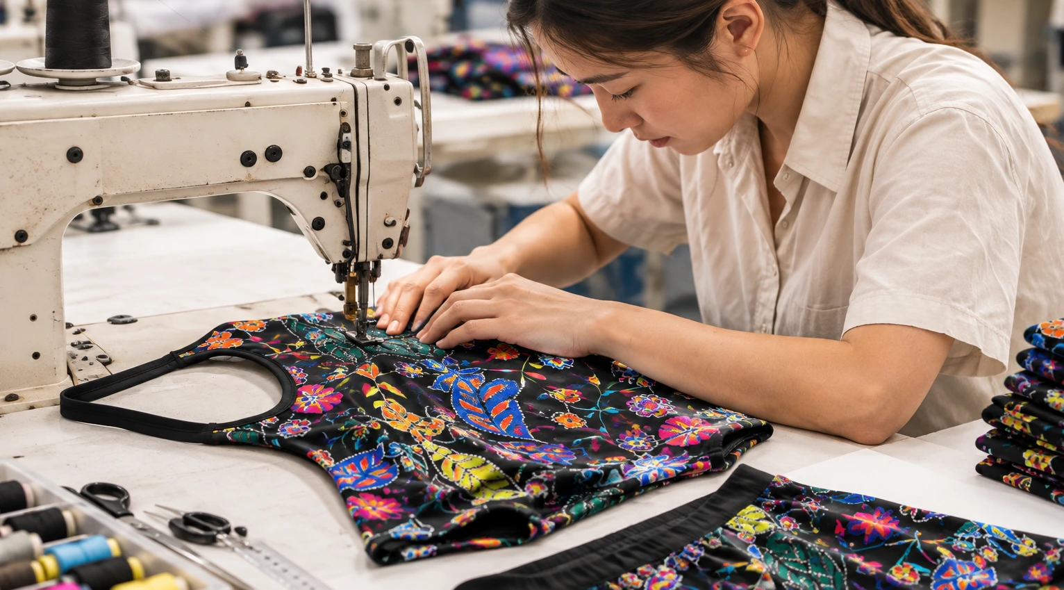 Hands-on creative work in a studio