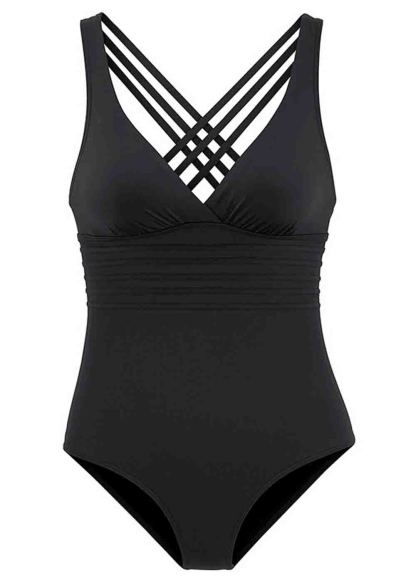 Cross Backless One Piece Swimsuit
