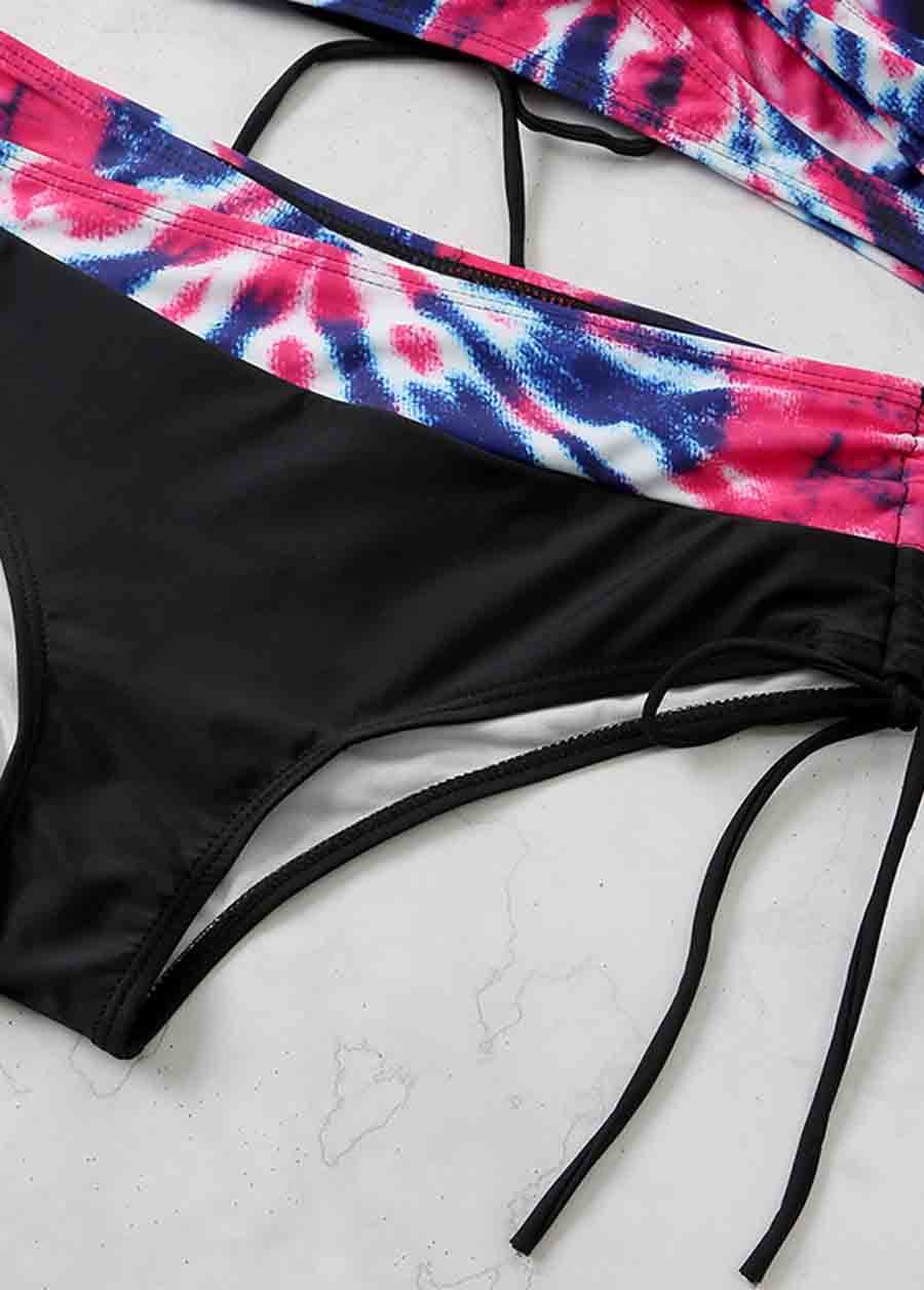 Tie Dye High Waisted Bikini Set