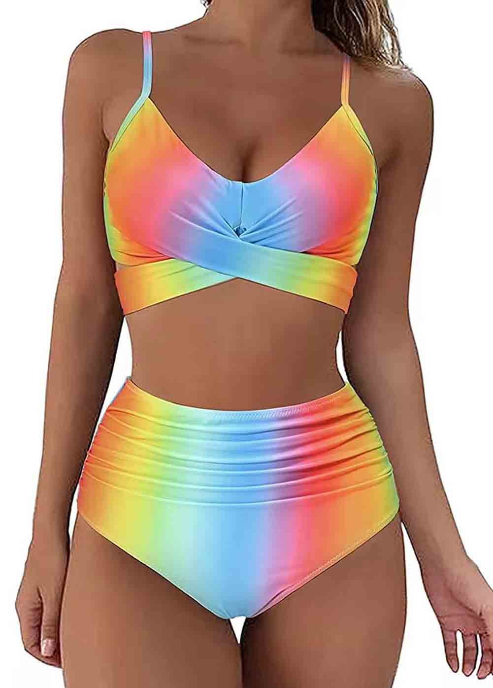 High Waist Bandage Bikini Set
