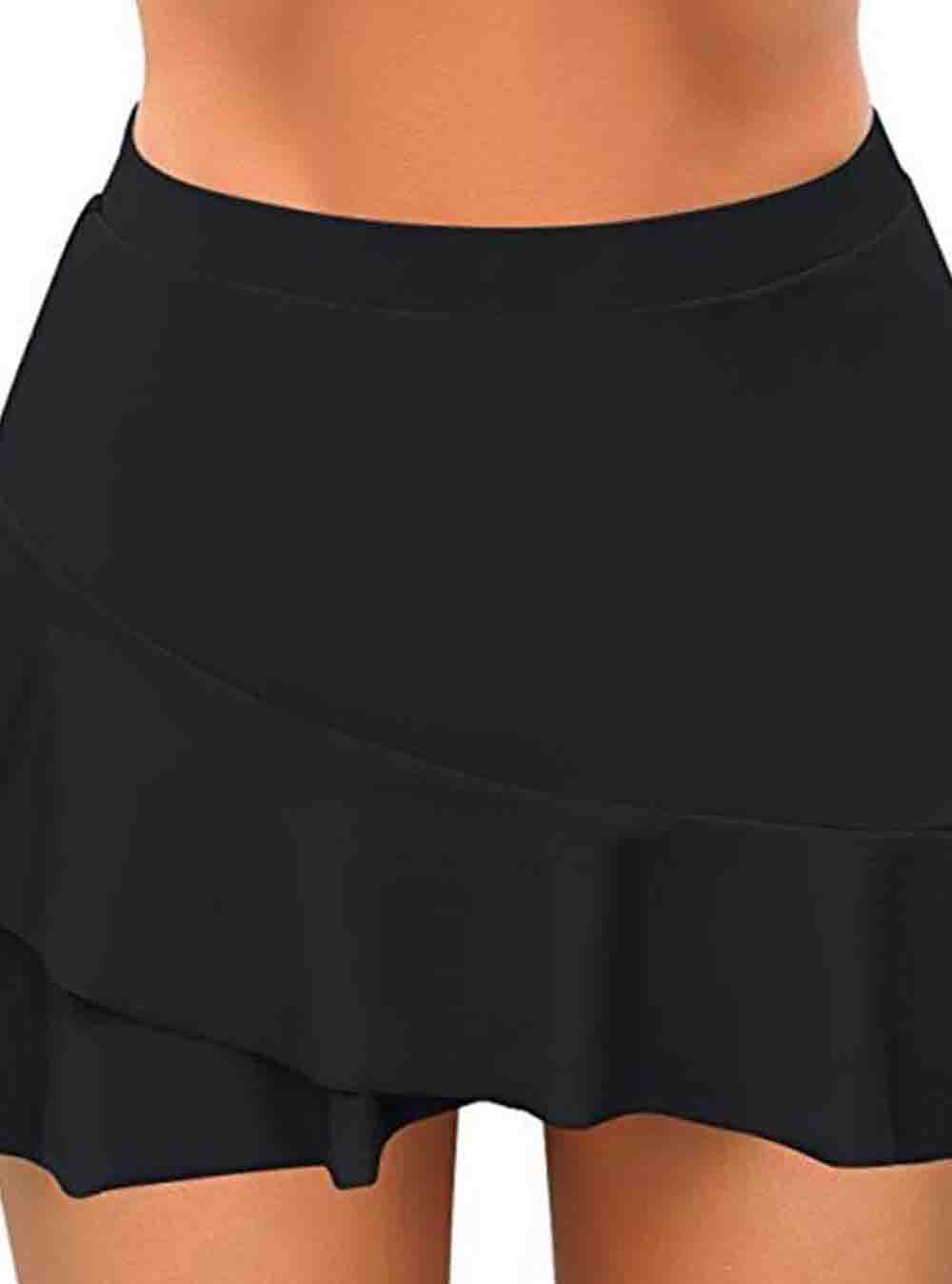 Ruffle Swim Skirt With Built‑in Shorts