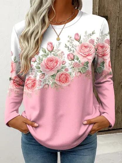  Crew Neck Printed Casual  Graphic Tee Top