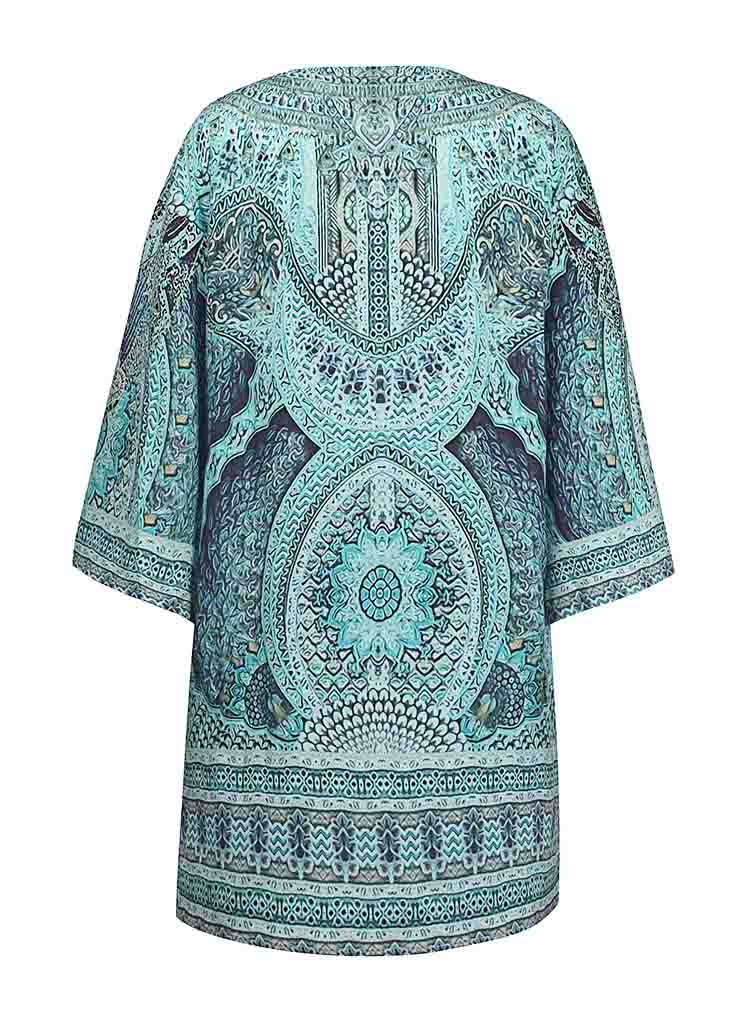 Printed Strap V-Neck Fresh  Cover-ups