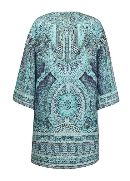Printed Strap V-Neck Fresh  Cover-ups