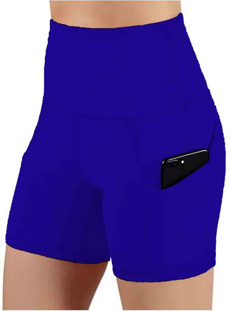 High Waist Swim Shorts With Side Pockets