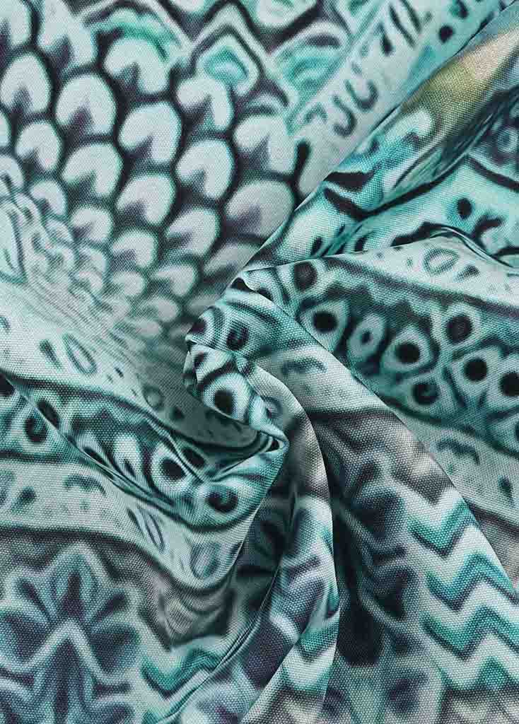 Printed Strap V-Neck Fresh Cover-ups